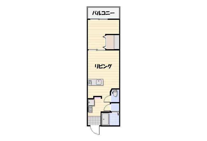 LIKES葛城(1LDK/3階)の間取り写真