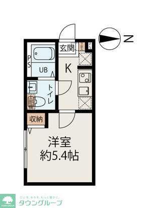 SAIL千住大橋(1K/1階)の間取り写真