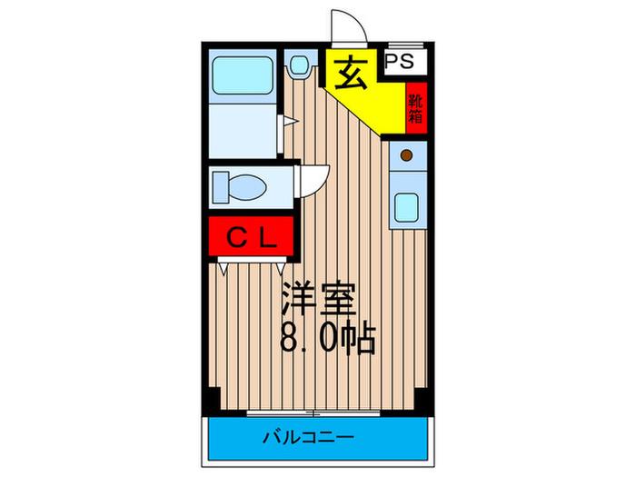 アクプラ(ワンルーム/3階)の間取り写真