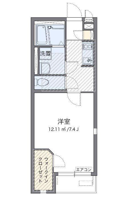 JR根岸線 洋光台駅 徒歩6分 2階建 築9年(1K/2階)の間取り写真