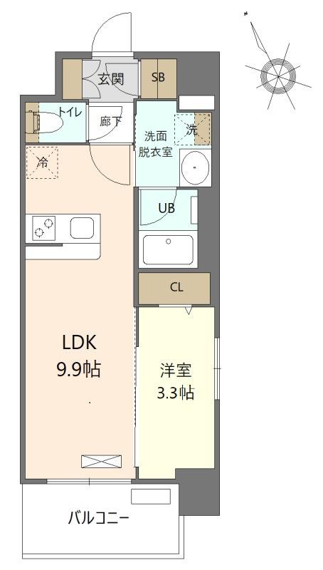 ウィークス シスイ(1LDK/2階)の間取り写真