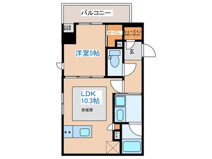 ブランシエラ仙台春日町(1LDK/7階)の間取り写真