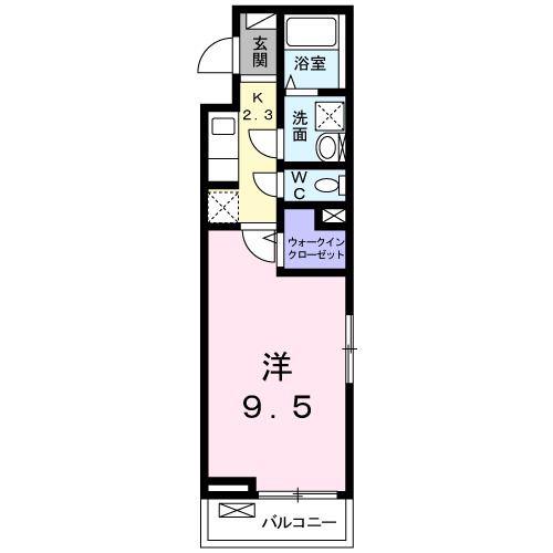 クロスロード プラス Y(1K/1階)の間取り写真
