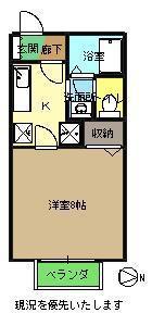 シャルマン(1K/2階)の間取り写真