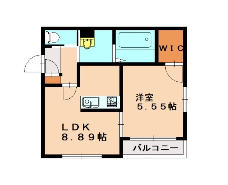 BRAVE BASE 神正町 A棟(1LDK/1階)の間取り写真
