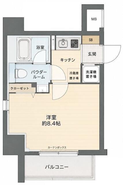 AZEST大山東(1K/3階)の間取り写真