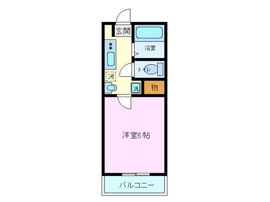 グレースK(1K/1階)の間取り写真