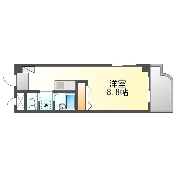 渡嘉敷マンション(1K/4階)の間取り写真