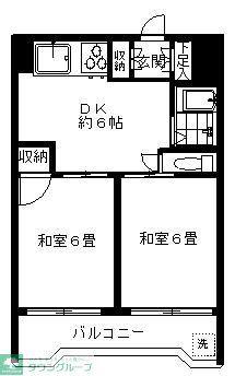 MAC浅田コート(2DK/2階)の間取り写真