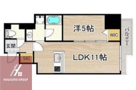 フェルザ福島(1LDK/9階)の間取り写真