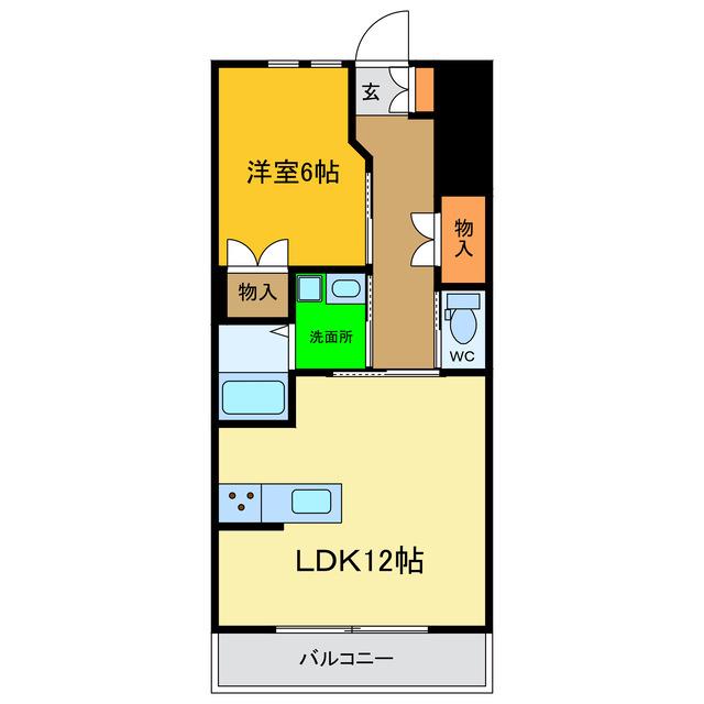 ハーツモーツアルツ(1LDK/1階)の間取り写真