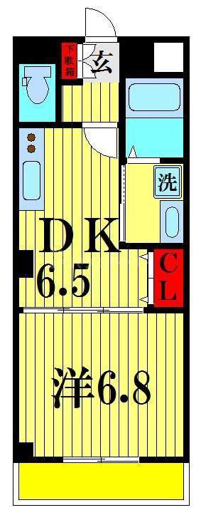 リバパレスおおたかの森(1DK/5階)の間取り写真