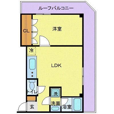 フロリスオーランティウム2(1LDK/4階)の間取り写真