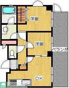 シャルム大和(1LDK/1階)の間取り写真