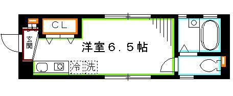 宮下ビル(ワンルーム/4階)の間取り写真