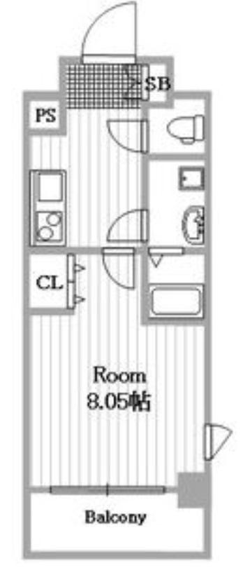 RAINBOW COURT 玉造(1K/4階)の間取り写真