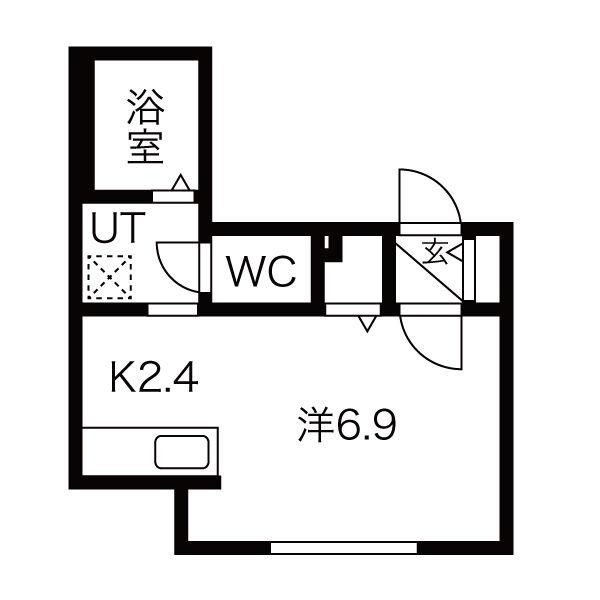 ウェルステージN15(1K/4階)の間取り写真