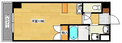 福地産業西十日市ビル(ワンルーム/4階)の間取り写真
