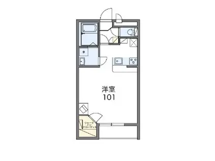レオパレスサンシャイン(1K/2階)の間取り写真