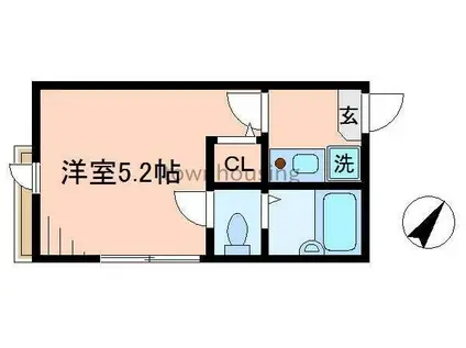 エスポワール平井弐番館(1K/2階)の間取り写真