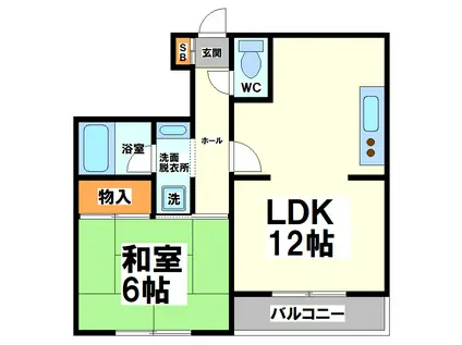 クレル洸雙 クレルコウソウ(1LDK/3階)の間取り写真