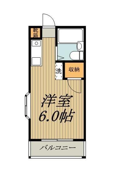 コーポL(ワンルーム/1階)の間取り写真