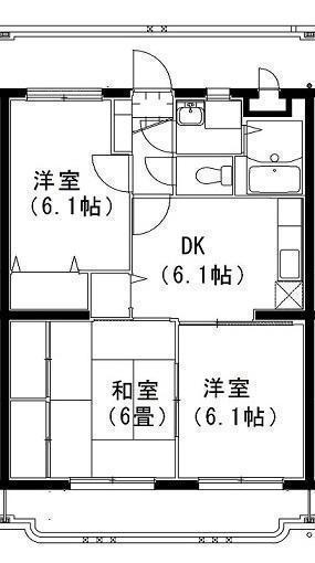 ユーミー青柳3号館(3DK/2階)の間取り写真