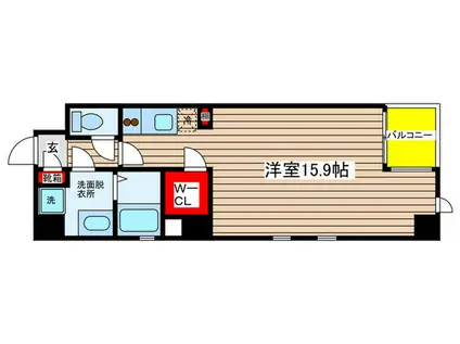NOTTING HILL(ワンルーム/8階)の間取り写真