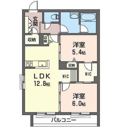 リアン荻窪(2LDK/2階)の間取り写真