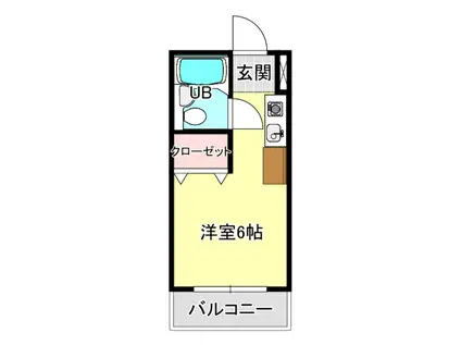 コーポトラスト(ワンルーム/2階)の間取り写真