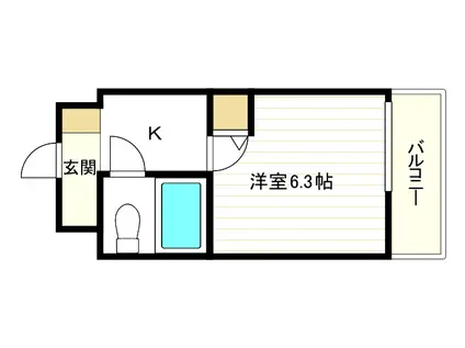 フォーリアライズ難波南ファーロ(1K/9階)の間取り写真