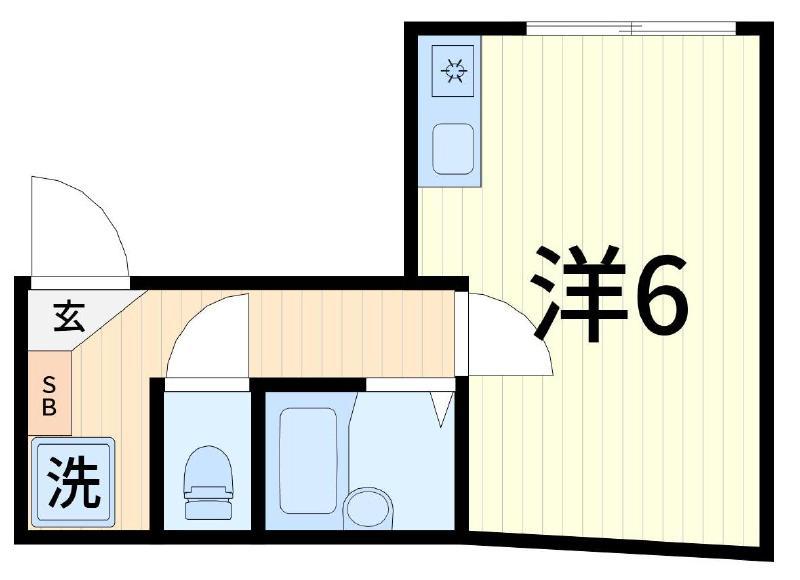 WIN REX金町(ワンルーム/2階)の間取り写真