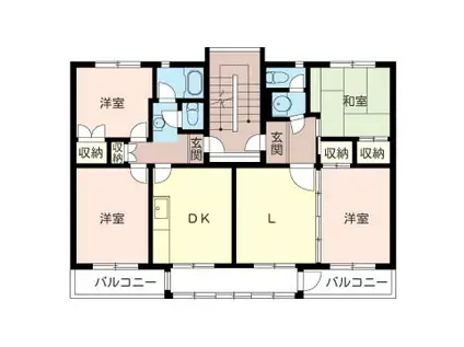 清水口第一(5DK/3階)の間取り写真