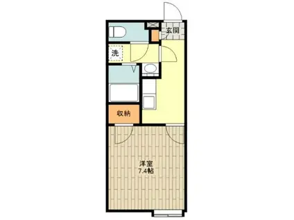 クレイノT ヴィルヌーブ(1K/3階)の間取り写真