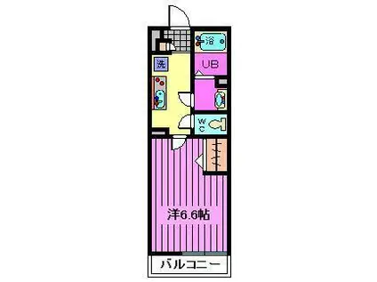 リブリ・辻(1K/3階)の間取り写真