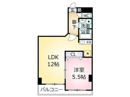 レジデンスアルタ(1LDK/3階)の間取り写真