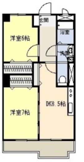 IDAKADAIBLG(2DK/1階)の間取り写真