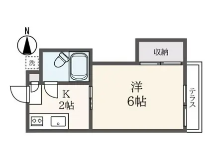 アメニティ松原A棟(1K/1階)の間取り写真