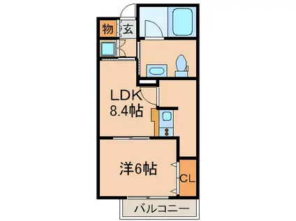QUATRE SAISON(1LDK/5階)の間取り写真