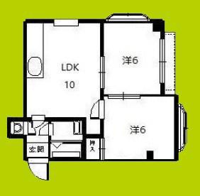 エンパイヤシティ(2LDK/6階)の間取り写真
