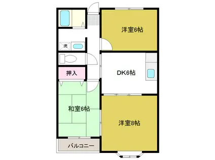 コンフォードIII(3DK/2階)の間取り写真