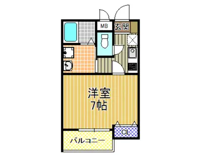 C0C0ハウス(1K/3階)の間取り写真