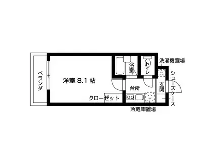 セルシオン池下(1K/2階)の間取り写真
