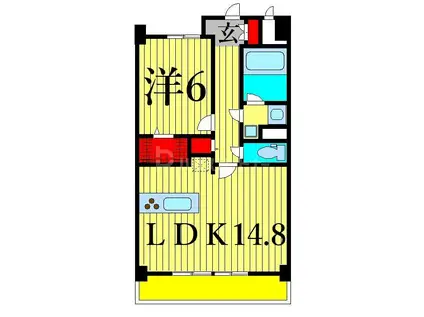 クロシェット(1LDK/1階)の間取り写真