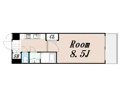 アドバンス京都エーデル(1K/3階)の間取り写真