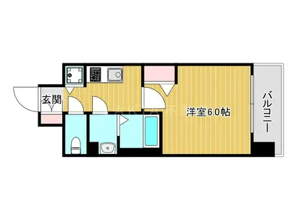 グランカリテ日本橋II(1K/4階)の間取り写真