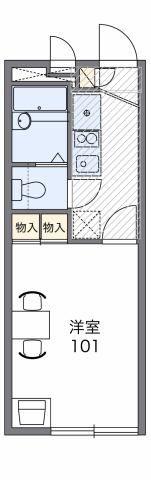 レオパレスフランシーズ(1K/1階)の間取り写真