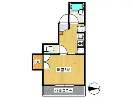 MATSUYA西葛西(1K/6階)の間取り写真