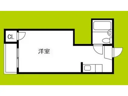 ピリカ大阪城公園(ワンルーム/2階)の間取り写真