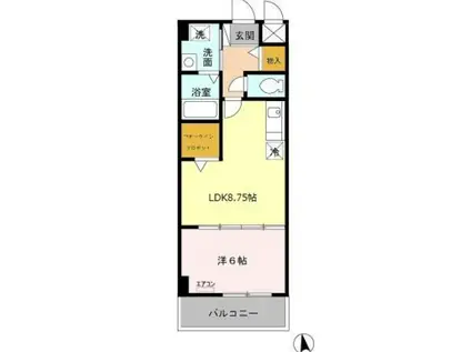 ボナールコート(1LDK/4階)の間取り写真